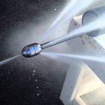 High-pressure water jet nozzle spraying water, illustrating effective drain cleaning techniques used by professional plumbers at About Plumbing Inc.